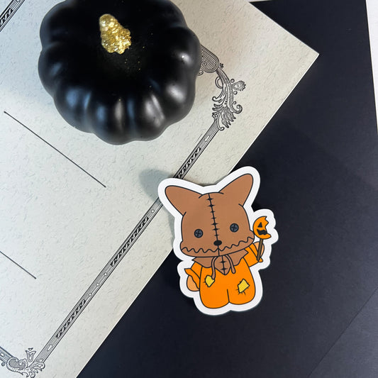 Halloween Trick r Treat Pumpkin Head Vinyl Sticker